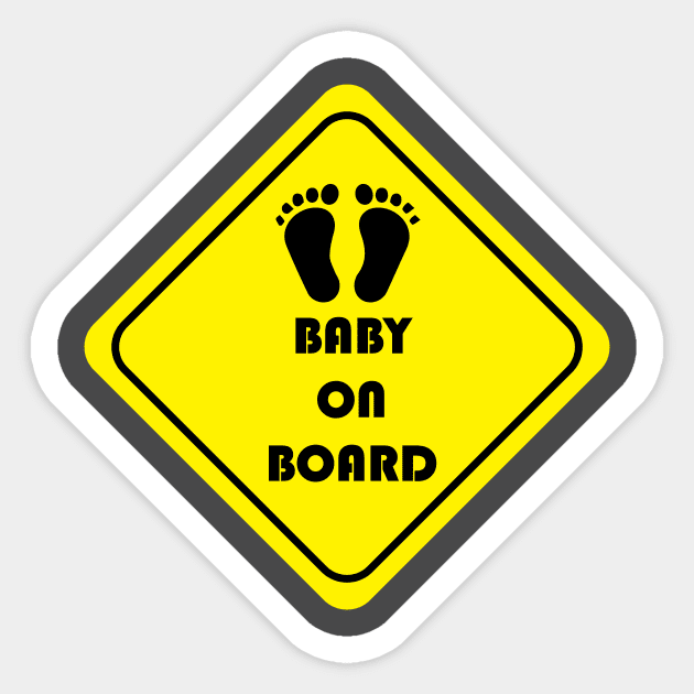 Baby on board caution sign Sticker by TheWarehouse